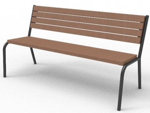 Лавка із спинкою 1700×680×865 мм ТІВОЛІ-ЛЕНД